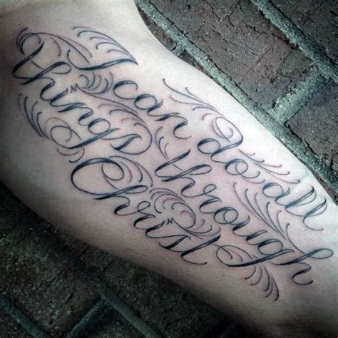 At classic 13 tattoo, we love discussing sources of inspiration for your tattoo design and to help you understand how we create the final design we will use for your tattoo. 40 Philippians 4:13 Tattoo Designs For Men - Bible Verse Ideas