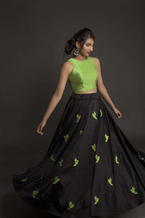 Long Skirt And Crop Top Sets By Kanakadhara Designs South India Fashion