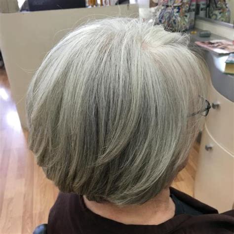 For women with thin hair, a short shag haircut with bangs is great for disguising it. 60 Gorgeous Hairstyles for Gray Hair