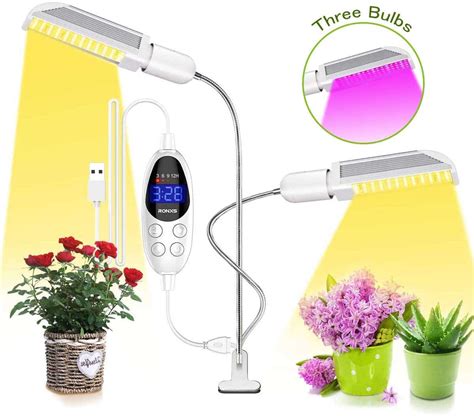 With the help of the lcd screen, you can easily master the plant lighting time and keep track of the progress. (Upgraded Version) Grow Light, RONXS Plant Lights for ...