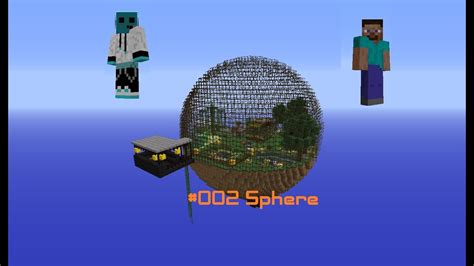 How to make a sphere on minecraft using single player commands. MineCraft Sphere #002 Co-oP - YouTube