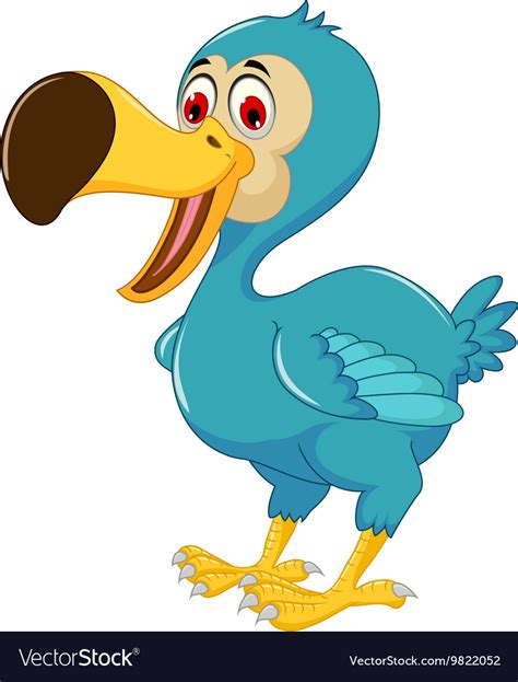 Cute Dodo Bird Cartoon Posing Royalty Free Vector Image