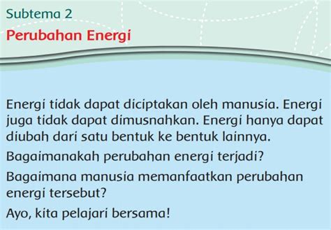 Saat pak deni menyalakan komputer di perpustakaan sekolah, perubahan energi yang terjadi adalah …. Soal Tema 6 Kelas Tiga Energi Dan Perubahanya : Kelas 3 ...