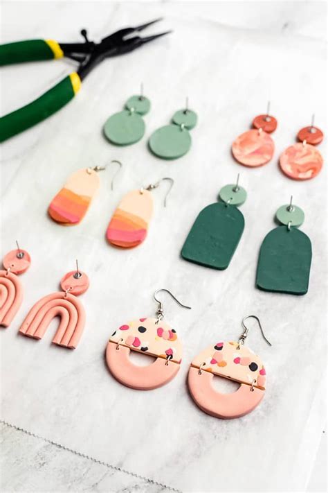 How To Make Diy Clay Earrings With Easy Polymer Clay And A In Depth