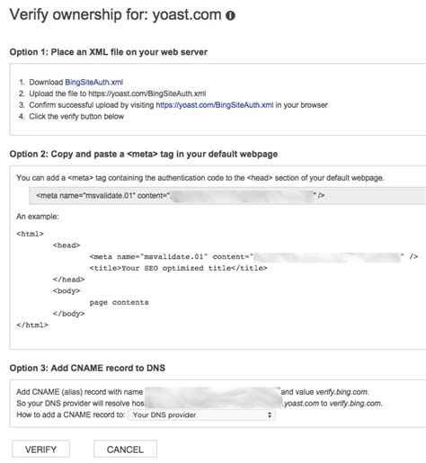 Bing Webmaster Tools Configure My Site • Yoast