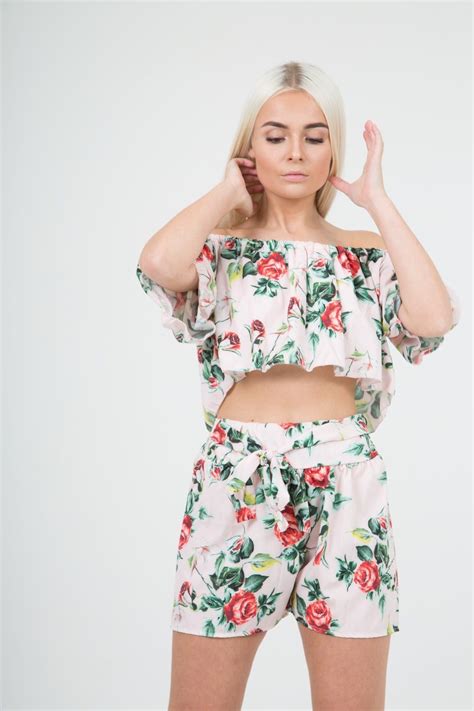 Pink Floral Two Piece With Images Floral Two Piece Pink Floral