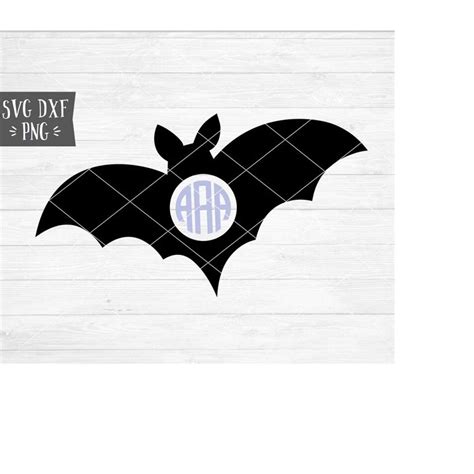 Instant SVG DXF PNG Bat Monogram Svg Halloween Svg Hallowe Inspire