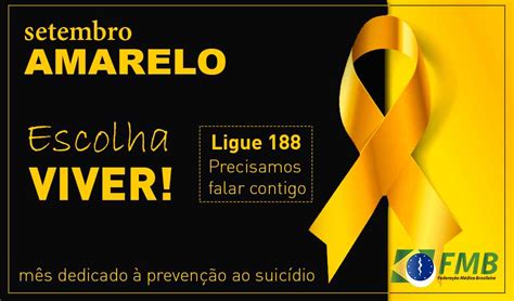 Setembro Amarelo Escolha Viver Federação Médica Brasileira