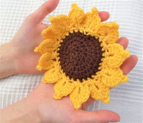 How To Crochet Sunflower Coasters Swohto