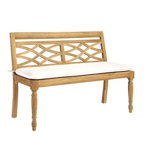 Customize the fabric and leg finish to fit your decor. Ceylon Teak Banquette Armless Bench | Ballard Designs