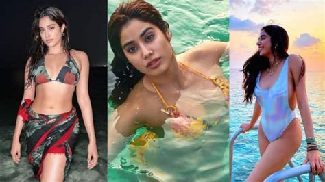 Janhvi Kapoor Sizzles In Stunning Bikinis Check Out Her Vast