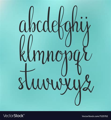 Handwritten Brush Style Calligraphy Cursive Font Vector Image