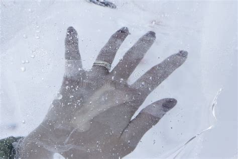 Frozen Hand Stock Image Image Of Person Season Adult 62845075