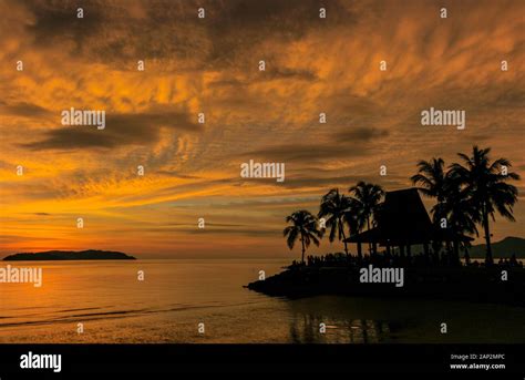Sunset At Shangri La Tanjung Aru Resort In Kota Kinabalu Borneo
