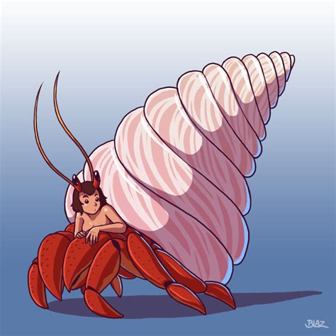 Hermit Crab Girl By Blazbaros Rimaginaryhybrids