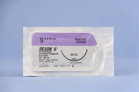 Covidien Suture 9307 67 0 Medtronic Dexon Ii Violet 36 Gs 25 Taper