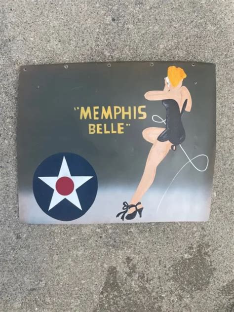 Nose Art Panel Ww2 B 17 Flying Fortress Memphis Bell Mini Real Airplane