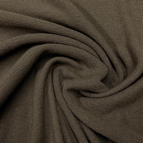 Taupe Woolpoly Crepe Natures Fabrics