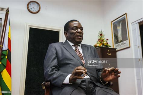 Emmerson Mnangagwa Zimbabwes President Gestures As He Speaks News Photo Getty Images