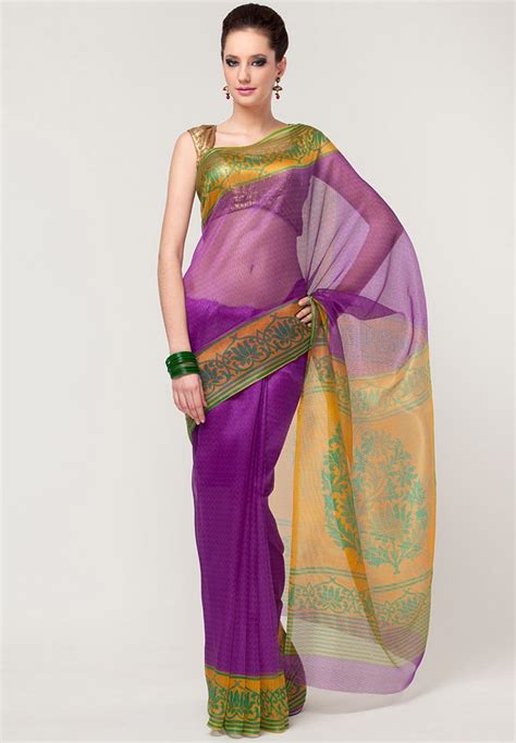 Pin By Rahul Kumar On Gaals Purple Saree Fashion Saree