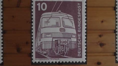 Von dieser münze prägte man in hamburg 60.000 exemplare. Nahverkehrs-Triebzug - 10 Pfennig Briefmarke der Deutschen ...