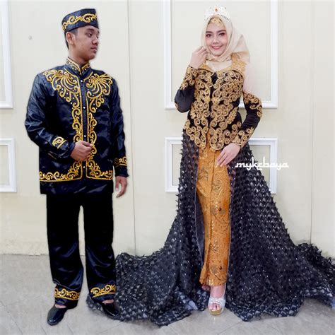 Ekor satin bridal mix bordir batik. Couple Kebaya Pengantin CP082 - Jual Baju Brokat & Kebaya ...