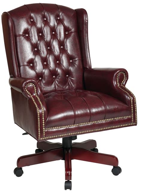 Office chairs come in huge spectrum of designs with a range of features and prices. High Wing Back Swivel Lounge Oxblood Burgundy Vinyl ...