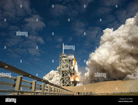 Space Shuttle Atlantis Lifts Off From Its Launch Pad At Kennedy Space