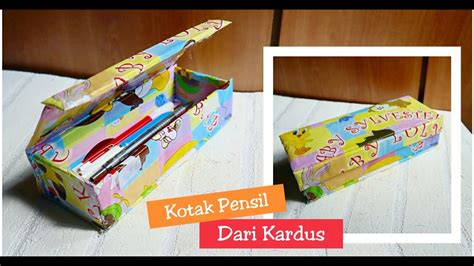 Bisa dijadikan sebagai tempat pita, peniti, uang logam dan sebagainya. CARA MEMBUAT KOTAK PENSIL DARI KARDUS - YouTube