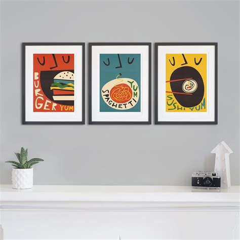 Set of 3 Foodie Prints | Prints, Art prints, Fine art prints