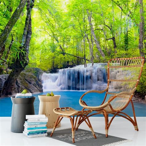 🥇 Wall Murals Of Vinyl Waterfalls In The Forest 🥇