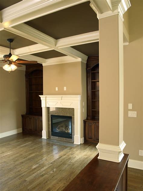 Wood grain cabinets, linoleum floors, and other features can make an old house look out of date. taupe walls with white trim, love it-Matches Olympic ...