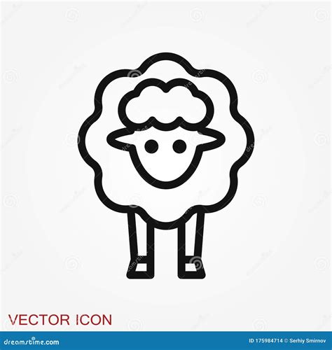 Lamb Vector Icon Symbol Of Sheep On A Background Stock Illustration
