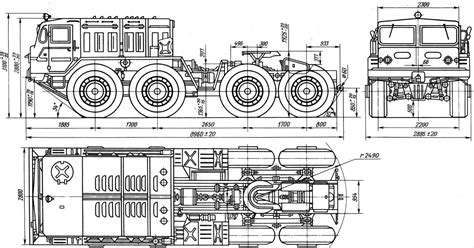 MAZ-537 Blueprint - Download free blueprint for 3D modeling