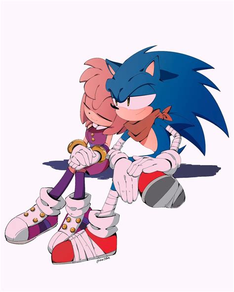 Baby Sonic And Amy Rose