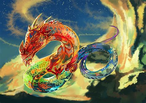 Rainbow Dragon By Yuuza On Deviantart Visit Us