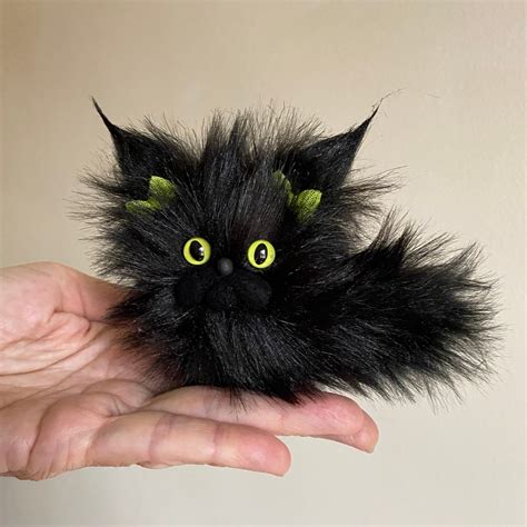 Floof The Fluffy Black Cat Made To Order Etsy Canada