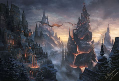 Noka City Of Fire By Alayna Fantasy Artwork Dark Fantasy Art Fantasy