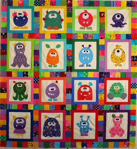 Scary Squares Monster Quilt Pattern Pdf By Shinyhappyworld On Etsy 12