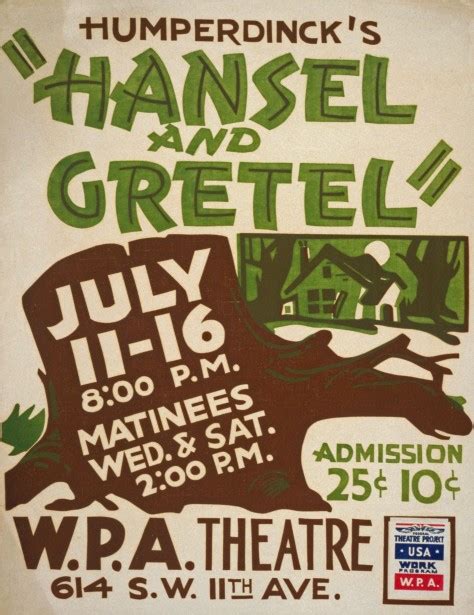 Vintage Hansel And Gretel Poster Free Stock Photo Public Domain Pictures
