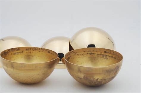 4inch Brass Half Balls Metal Sphere World