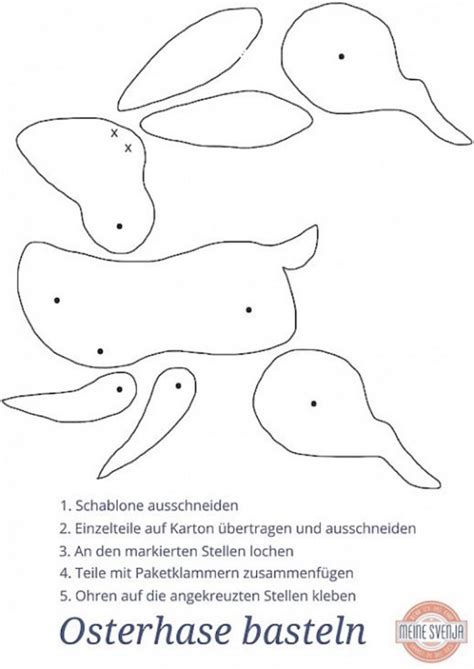 Materialien und zubehör osterhasen basteln: Osterhasen basteln aus Karton | Meine Svenja