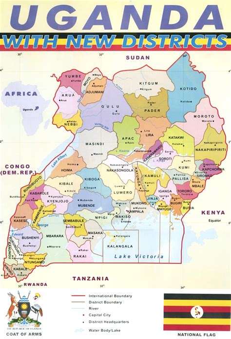 Political Map Of Uganda With Cities Uganda Political