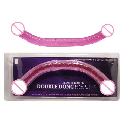 Huge Super Long Double Dildo Inch Flexible Soft Penis Vagina
