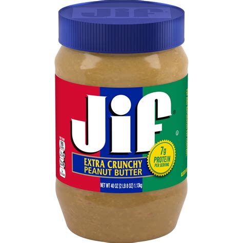 Jif Extra Crunchy Peanut Butter Ounce Jar Walmart Com