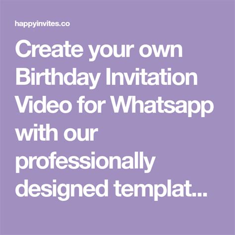 How to make Birthday Invitation Video for Whatsapp | Make birthday