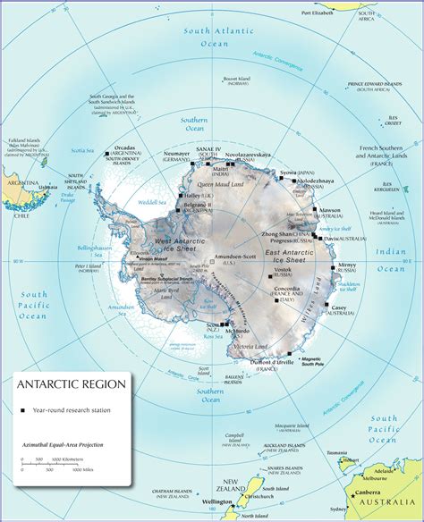Physical Map Of Antarctica Nations Online Project