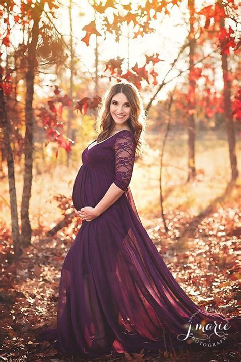 Lace Baby Shower Maternity Gown Photography Prop Pregnancy Chiffon
