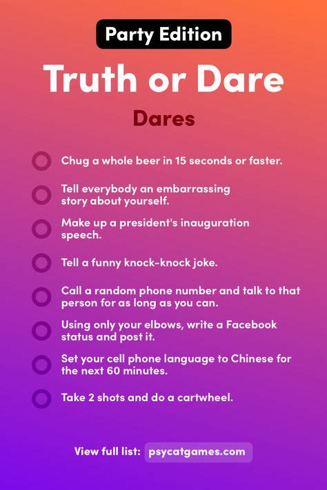 10 Truth Or Dare Questions Ideas Truth Or Dare Questions Dare Questions Dares