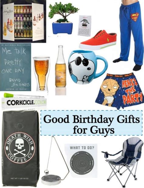 Explore our online gift guide for men from beer & bbq, books, outdoor gifts, gourmet gift hampers for men, cufflinks, novelty gifts, and experiences! Good Gift Ideas for Guys Birthday - Vivid's